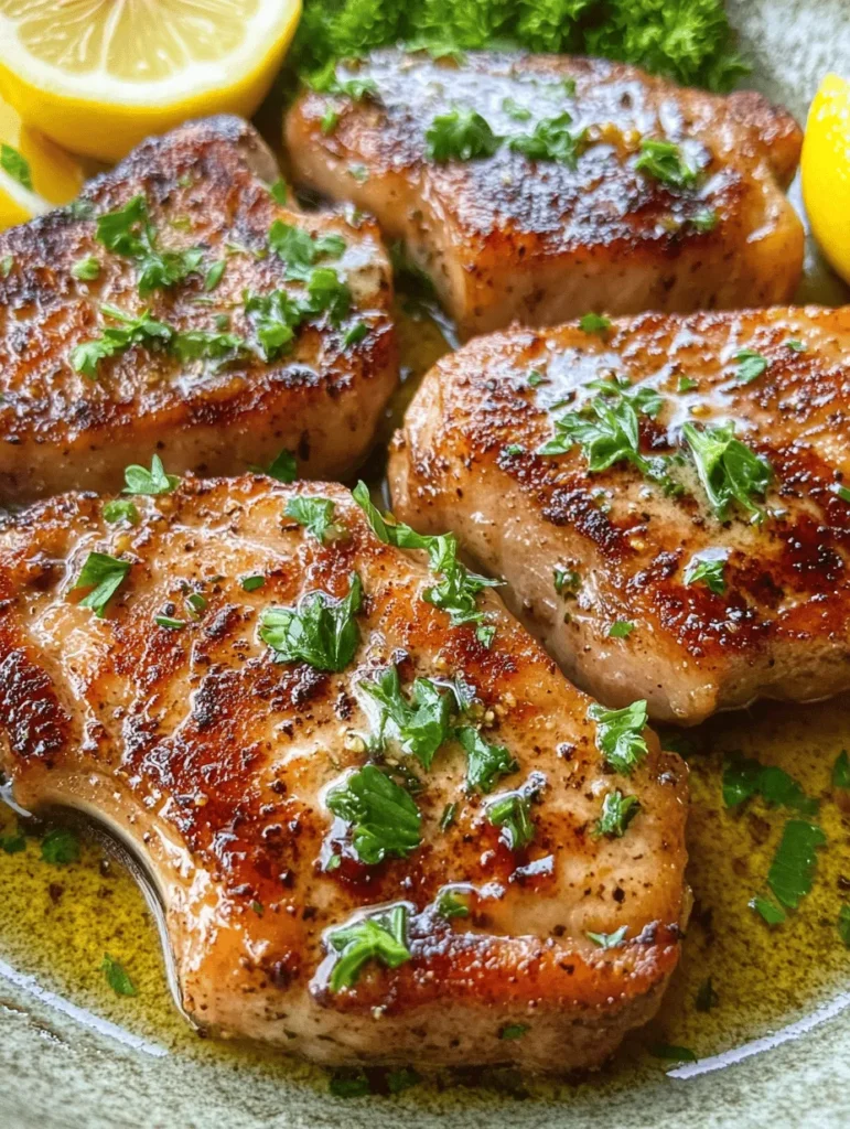 Garlic Butter Pan Seared Pork Chops are a delectable dish that embodies the perfect combination of simplicity and flavor. This recipe is not just about a quick meal; it’s about creating a culinary experience that delights the palate and warms the heart. The appeal of this dish lies in its ease of preparation and the rich, savory flavors that come together in just a matter of minutes. Whether you are a seasoned cook or a novice in the kitchen, these pork chops can be your go-to recipe for any occasion, from a weeknight dinner to a special gathering.