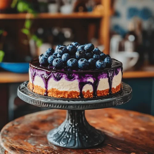 Inspired by the enchanting world of Harry Potter, the Ravenclaw Midnight Blueberry Cheesecake is a delightful dessert that pays homage to one of the most beloved houses at Hogwarts. Known for its values of intelligence, creativity, and wisdom, Ravenclaw is represented by the colors blue and bronze, which are beautifully reflected in this decadent cheesecake. The deep, rich hues of blueberries combined with a creamy filling create not only a feast for the palate but also a stunning visual centerpiece that is sure to impress.