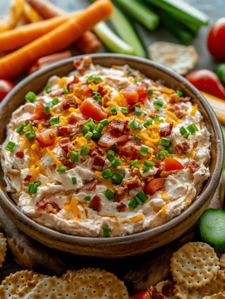 The Club Sandwich Dip Delight is a delectable twist on the classic club sandwich, perfect for gatherings, game days, or casual family dinners. This creamy, savory dip combines the flavors of chicken or turkey, crispy bacon, and rich cheddar cheese, all mixed with a zesty dressing and fresh vegetables. It’s a dish that takes the beloved flavors of a traditional club sandwich and transforms them into a shareable, dip-able delight. Imagine digging into a creamy mixture that captures the essence of your favorite sandwich, surrounded by the crunch of fresh veggies or the satisfying crunch of chips.