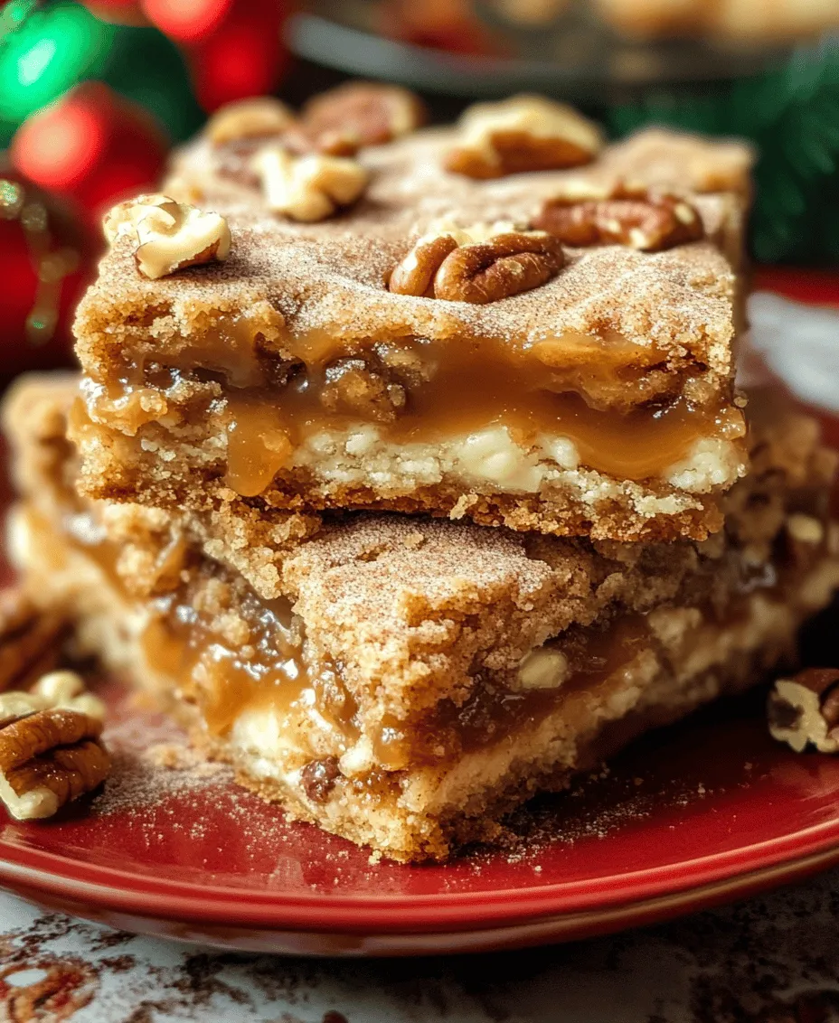 As the holiday season approaches, the spirit of Christmas begins to fill our homes with warmth, joy, and delightful aromas wafting from the kitchen. One of the most cherished traditions during this festive time is baking, where families gather to create sweet treats that not only satiate cravings but also create lasting memories. Among the host of holiday confections, the Caramel Snickerdoodle Christmas Bars stand out as a must-try recipe that combines the classic flavors of snickerdoodle cookies with a rich, gooey layer of caramel. These bars are not just a dessert; they are an embodiment of holiday cheer, perfect for sharing at gatherings or enjoying with loved ones by the fireplace.