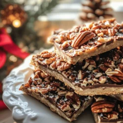 As the holiday season rolls around, kitchens everywhere come alive with the sweet aromas of festive treats, and one indulgent delight that stands out is the Christmas Pecan Pie Bark. This delectable dessert blends the classic flavors of pecan pie into an easy-to-make bark that is perfect for sharing, gifting, or simply enjoying at home. The combination of rich chocolate, buttery pecans, and a hint of sweetness is a surefire way to bring warmth and joy to any gathering, making it an ideal addition to your holiday dessert table.