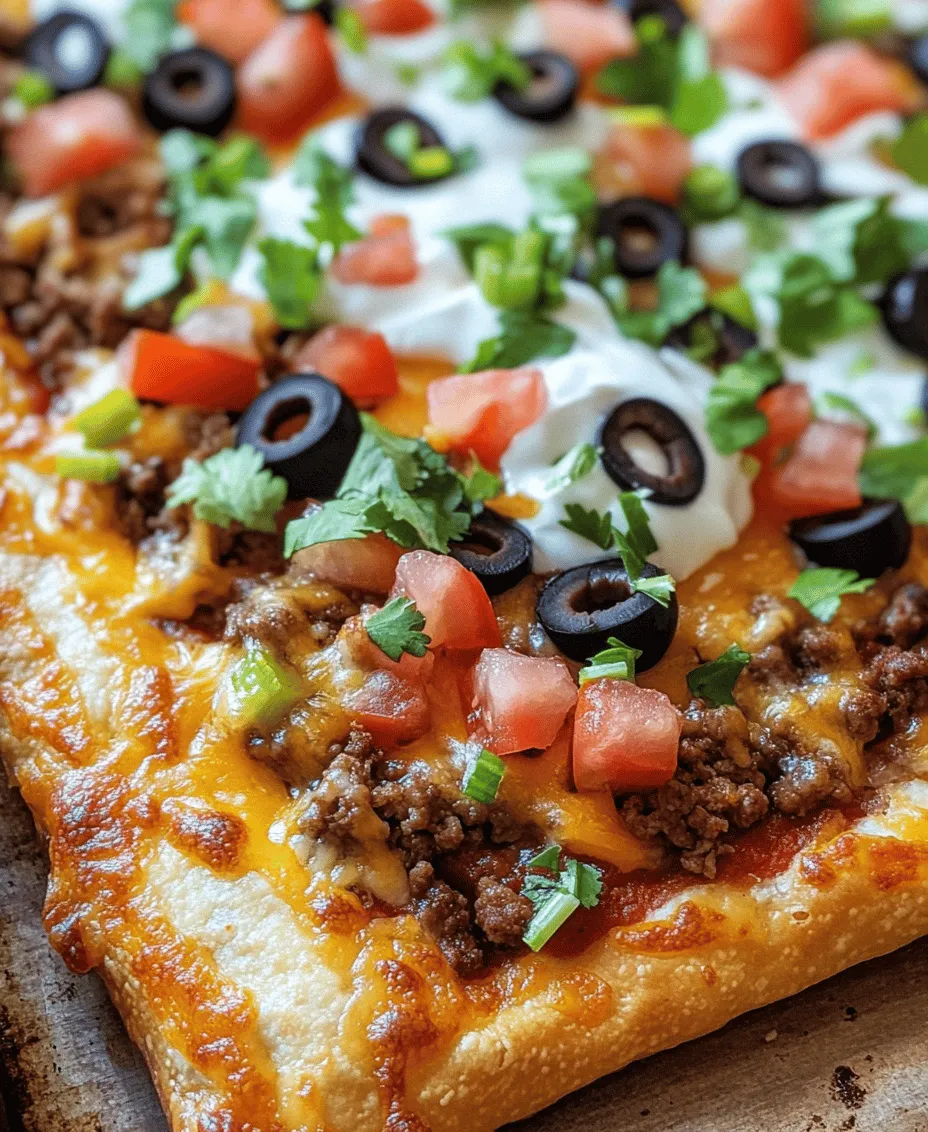 The star of the show is, of course, the crescent roll dough. This pre-packaged dough is a game changer, allowing you to create a crispy and flaky crust without the hassle of traditional pizza dough preparation. When baked, the crescent roll dough puffs up and forms a delightful golden crust that serves as the ideal base for your taco toppings.