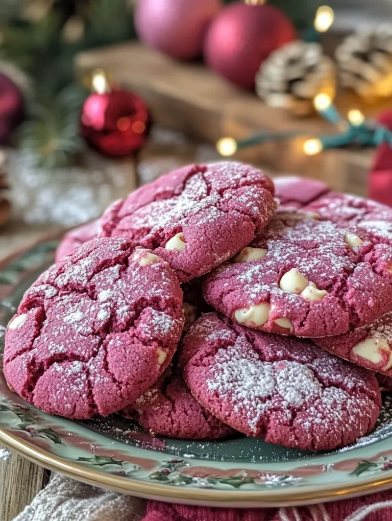 Welcome to the festive season, where the spirit of celebration fills the air, and what better way to embrace it than with delicious homemade treats? In this article, we will explore the delightful recipe for Crumbl Pink Velvet Christmas Cookies. These cookies offer a unique twist on traditional holiday baking, combining the rich taste of cocoa with a festive pink hue, perfect for any holiday gathering. With their soft texture and sweet white chocolate chips, these cookies are sure to become a holiday favorite.