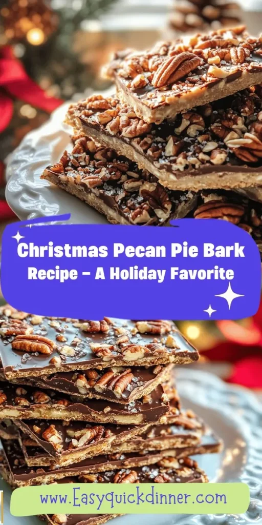Discover the joy of creating sweet treat ideas with this Christmas Pecan Pie Bark, a deliciously festive dessert that comes together in just 30 minutes! The rich blend of chocolate, buttery pecans, and a hint of sweetness makes it the perfect indulgence for your holiday gatherings or a thoughtful gift. Try this delightful recipe and make your festive season even sweeter with afterka! DessertIdeas 30MinuteDessert HolidayBaking PecanPieBark SweetTreats FestiveFlavors EasyRecipes