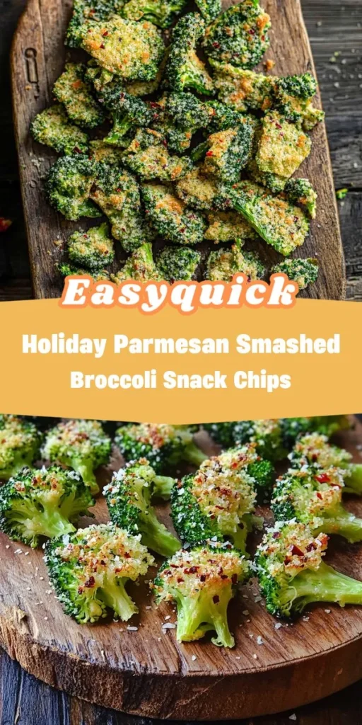 Elevate your healthy lunch ideas with these Holiday Parmesan Smashed Broccoli Snack Chips, perfect for the whole family! With their crispy texture and savory flavor, they make an irresistible family-friendly lunch that will have everyone asking for seconds. Afterka brings a delightful twist to your table! HealthyLunchIdeas FamilyFriendlyLunch BroccoliChips SnackHealthy HolidayRecipes GuiltFreeSnacking VeggieLovers
