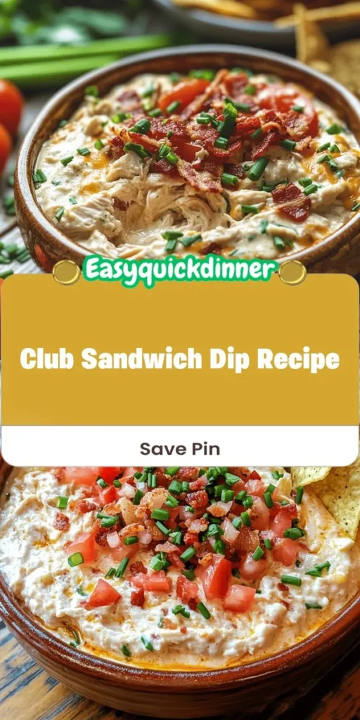 Discover the mouthwatering world of simple sandwich recipes with this Club Sandwich Dip that transforms classic flavors into a creamy delight. Each bite bursts with savory turkey, crispy bacon, and fresh vegetables, making it perfect for any gathering. Dive into this easy-to-make dip and explore endless serving options for a truly satisfying experience. SimpleSandwichRecipes SandwichDip PartyFood GameDayEats TastyAppetizers CookingWithFriends Afterka