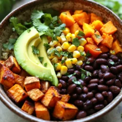 In recent years, the popularity of plant-based meals has surged, capturing the attention of health-conscious eaters and culinary enthusiasts alike. With more people recognizing the benefits of incorporating fruits, vegetables, legumes, and whole grains into their diets, plant-based recipes have become a staple in homes and restaurants. One such dish that has garnered attention for its delicious flavors and hearty texture is the Sweet Potato & Black Bean Bowl. This vibrant and nutritious meal is not only appealing to those who follow a vegan or vegetarian lifestyle, but it also caters to a wide array of dietary preferences, making it an excellent option for everyone.