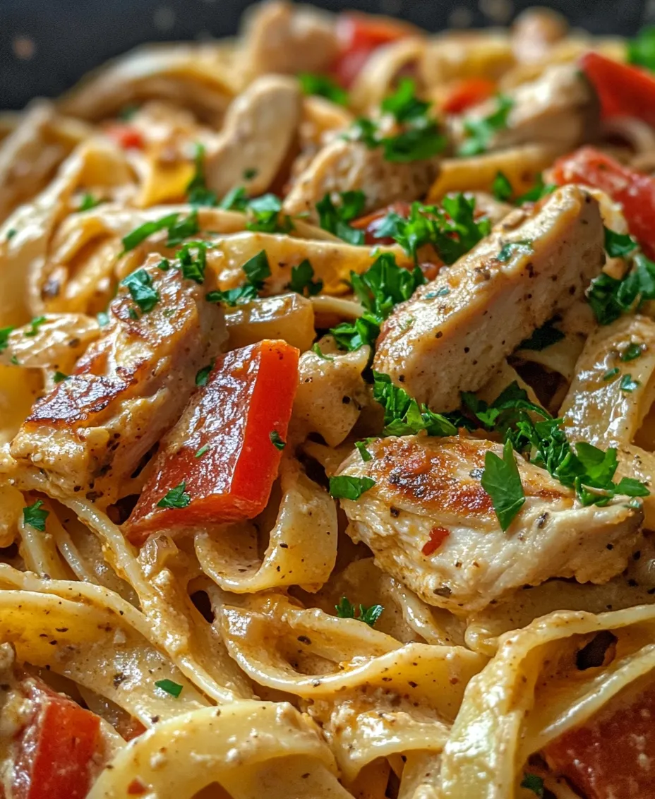 To truly appreciate the essence of <strong>Creamy White Cheddar Cajun Christmas Chicken Pasta</strong>, one must delve into the world of Cajun cuisine. Originating from the French-speaking Acadian people who settled in Louisiana, Cajun food is a vibrant blend of influences that reflects the region’s diverse cultural heritage. It captures the spirit of comfort food, with its hearty, robust flavors and emphasis on communal dining.” /></p>
</p>
<h3>Seasoning and Sautéing the Chicken</h3>
</p>
<p>The success of the Creamy White Cheddar Cajun Christmas Chicken Pasta lies significantly in how you prepare the chicken. Start by selecting boneless, skinless chicken breasts or thighs, as they cook evenly and remain juicy. Begin by patting the chicken dry with paper towels, which helps the seasoning adhere better and prevents steaming during cooking.</p>
</p>
<p>To season the chicken, sprinkle a generous amount of Cajun seasoning over both sides. If you don’t have Cajun seasoning on hand, a mix of paprika, garlic powder, onion powder, cayenne pepper, and a touch of oregano will work beautifully. This spice blend not only adds heat but also infuses the chicken with a rich flavor that complements the creamy sauce beautifully.</p>
</p>
<p>Heat a drizzle of olive oil in a large skillet over medium-high heat. Once the oil is shimmering, carefully add the seasoned chicken. Cook for about 7-8 minutes on each side or until the chicken reaches an internal temperature of 165°F (75°C) and has a nice golden-brown crust. Avoid overcrowding the pan; if you’re cooking a large batch, do so in batches to maintain consistent heat. Once cooked, remove the chicken from the skillet and let it rest for a few minutes before slicing it into bite-sized pieces. This resting period allows the juices to redistribute, ensuring each bite is succulent and flavorful.</p>
</p>
<h3>Cooking the Vegetables</h3>
</p>
<p>While the chicken is resting, it’s time to build the foundation of flavor for your creamy sauce. In the same skillet, reduce the heat to medium and add a small amount of butter or additional olive oil if needed. Start by adding finely chopped onion and allow it to sauté for about 2-3 minutes until it becomes translucent. The onion adds a sweet undertone to the dish, balancing the spices.</p>
</p>
<p>Next, add minced garlic—around 3 cloves—to the onions in the skillet. Garlic cooks quickly, so watch it closely to avoid burning. Stir for about 30 seconds until fragrant. Finally, incorporate diced bell peppers (red or green, or a mix of both) and sauté for an additional 3-4 minutes until they are tender. Properly cooking these vegetables not only enhances their natural sweetness but also creates a rich flavor base for your sauce, ensuring every component of the dish harmonizes beautifully.</p>
</p>
<h3>Creating the Creamy Sauce</h3>
</p>
<p>Now it’s time to create the luscious creamy sauce that will envelop your chicken and pasta. With the vegetables sautéed, lower the heat to medium-low and pour in a cup of chicken broth. Scrape the bottom of the skillet with a wooden spoon to deglaze, incorporating all those flavorful bits into your sauce. This step is essential for depth of flavor.</p>
</p>
<p>Next, add in a cup of heavy cream and bring the mixture to a gentle simmer. Stir continuously to prevent the cream from scorching. Once combined, gradually mix in 1 to 1½ cups of shredded white cheddar cheese, stirring until it melts completely and the sauce becomes smooth and creamy. If you prefer a thicker sauce, allow it to simmer for a few extra minutes until it reaches your desired consistency. If it thickens too much, you can always add a splash more chicken broth or cream to loosen it.</p>
</p>
<p>To finish the sauce, season with additional Cajun seasoning, salt, and pepper to taste. This is where you can adjust the flavor according to your preference, ensuring a perfect balance of creaminess and spice.</p>
</p>
<h3>Combining the Ingredients</h3>
</p>
<p>With your sauce ready, it’s time to bring everything together. Start by cooking your pasta according to package instructions until al dente. For this recipe, penne or fettuccine works well because their shapes hold onto the sauce beautifully. Once the pasta is cooked, reserve a cup of pasta water before draining.</p>
</p>
<p>Add the cooked pasta directly into the skillet with the creamy sauce, along with the sliced chicken. Mix everything together gently, ensuring each piece of pasta is coated in that velvety sauce. If the mixture seems too thick, gradually incorporate some of the reserved pasta water until you achieve a creamy consistency that clings to the pasta without being soupy.</p>
</p>
<h3>Garnishing and Serving Suggestions</h3>
</p>
<h4>Presentation Matters</h4>
</p>
<p>Once plated, take a moment to elevate the presentation of your Creamy White Cheddar Cajun Christmas Chicken Pasta. A sprinkle of freshly chopped parsley not only adds a pop of color but also infuses a fresh flavor that cuts through the richness of the dish. You can also consider adding a few grinds of fresh black pepper or a dusting of extra cheese for an appealing finish.</p>
</p>
<h4>Pairing Ideas</h4>
</p>
<p>To enhance your dining experience, consider serving this creamy pasta with complementary side dishes. A crisp salad with a light vinaigrette can provide a refreshing contrast to the rich pasta, while garlic bread will allow diners to soak up any leftover sauce. For beverages, a chilled glass of white wine, such as a Sauvignon Blanc, pairs wonderfully, as its acidity balances out the creaminess. Alternatively, a festive cranberry spritzer can add a seasonal touch, enhancing the holiday spirit of your meal.</p>
</p>
<h3>Nutritional Information and Serving Size</h3>
</p>
<p>This Creamy White Cheddar Cajun Christmas Chicken Pasta serves approximately four people, making it a perfect dish for small gatherings or family dinners. Each serving is rich in protein from the chicken and cheese, while the addition of bell peppers contributes a dose of vitamins and antioxidants. The use of heavy cream does add calories, so it’s best enjoyed in moderation as part of a balanced diet.</p>
</p>
<p>Overall, this dish is satisfying and comforting, with a delightful combination of flavors and textures.</p>
</p>
<h3>Conclusion</h3>
</p>
<p>The Creamy White Cheddar Cajun Christmas Chicken Pasta is more than just a festive meal—it’s a celebration of flavors and a wonderful way to bring loved ones together during the holiday season. Its creamy texture, spiced chicken, and savory vegetables create a dish that is both comforting and indulgent. As you gather around the table to share this delightful dish, remember that the joy of cooking and dining together is what truly makes the holidays special. This pasta dish is sure to become a cherished recipe in your holiday repertoire, adding warmth and flavor to your festive celebrations. Enjoy the moments shared over a delicious meal, and create lasting memories with family and friends.</p>
</div>
