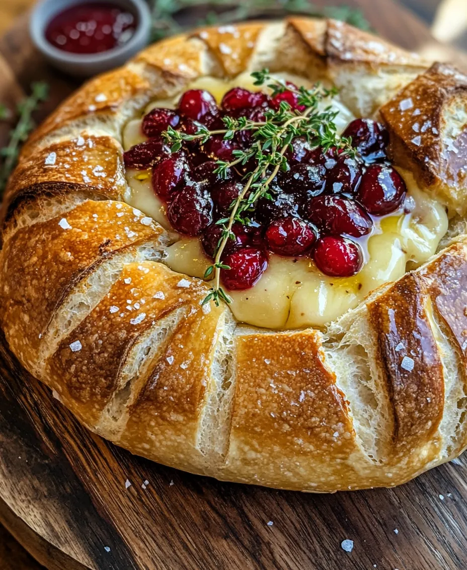 Golden Sourdough Bloom with Melted Brie and Ruby Cranberries is a dish that transcends ordinary bread recipes, combining rustic charm with sophisticated flavor profiles. This pull-apart bread is not only visually stunning but also a delightful blend of tangy cranberries, creamy Brie, and the delightful chewiness of sourdough. As gatherings and celebrations become more frequent, this dish has risen in popularity, offering a sharing experience that invites everyone to partake in its warmth and flavor.