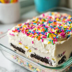 In recent years, no-bake desserts have surged in popularity among home bakers and dessert enthusiasts alike. These delightful treats allow for creativity without the hassle of traditional baking methods, making them perfect for every occasion. From rich chocolate mousse to refreshing fruit tarts, no-bake desserts offer a unique way to enjoy sweet flavors with minimal effort. One standout in this category is the No-Bake Funfetti Oreo Icebox Cake, a festive and easy-to-make treat that is sure to impress guests of all ages.