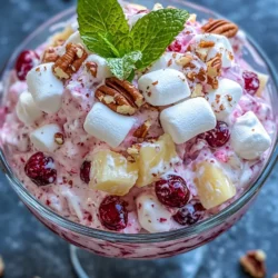 Cranberry Fluff Salad is part of a broader category known as fluff salads, which have their roots in American cuisine. These light, airy dishes gained popularity in the mid-20th century, particularly during the post-war era when convenience foods began to take center stage. Fluff salads typically combine fruits, whipped cream, or pudding, creating a sweet and creamy presentation that appeals to both children and adults alike.