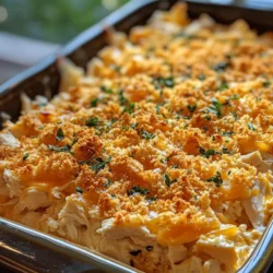 You might be wondering why this dish is dubbed the "Million Dollar Chicken Casserole." The name evokes an image of rich, indulgent flavors and satisfying textures that feel truly luxurious. The origins of this casserole are rooted in home cooking, where budget-friendly ingredients are transformed into a dish that feels special enough for any occasion. This recipe is a testament to the idea that delicious meals don’t have to break the bank; instead, they can be created with accessible ingredients that deliver big on taste.