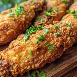 Delve into the rich traditions of Southern cooking with this mouthwatering Southern Fried Chicken Delight recipe. Known for its crispy coating and juicy meat, fried chicken is a staple in many households, embodying comfort and indulgence. This article will guide you through the process of creating the perfect Southern fried chicken, from marinating to frying, ensuring you achieve that ideal golden crust. With a blend of spices and buttermilk, this dish promises to be a crowd-pleaser at any gathering.