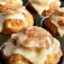 One of the standout aspects of this recipe is the use of refrigerated cinnamon roll dough. This time-saving ingredient allows you to skip the labor-intensive task of making dough from scratch while still achieving a delicious, fluffy texture. The convenience of store-bought dough means you can whip up these muffins with minimal effort, making them an accessible option for bakers of all skill levels. Plus, the flavor of cinnamon roll dough is perfectly crafted, ensuring that your muffins have that homemade taste without the hassle.