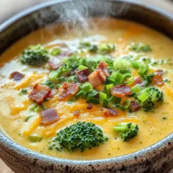 When the temperature drops and chilly winds begin to swirl outside, nothing feels quite as soothing as a warm bowl of soup. Comfort food, in its essence, is about nurturing the body and soul, providing warmth and satisfaction that transcends mere nourishment. Among the many variations of comforting soups, the Loaded Broccoli Cheddar Soup stands out as a delightful combination of health and indulgence. This hearty dish not only warms your body but also delights your taste buds with its rich, creamy texture and bold flavors.