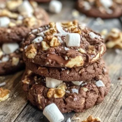 If you're looking for a cookie that delivers both flavor and nostalgia, look no further than Rocky Road Delight Cookies. Combining the beloved flavors of the classic Rocky Road dessert, these cookies are a delightful twist that brings the taste of chocolate, nuts, and marshmallows into a perfectly chewy treat. The rich chocolate base, complemented by crunchy nuts and gooey marshmallows, makes these cookies irresistible for all ages.