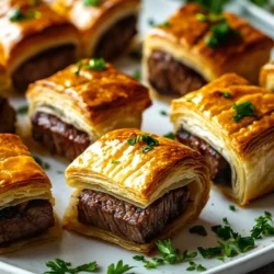 Beef Wellington is often regarded as the crown jewel of gourmet cuisine, a dish that graces the tables of fine dining establishments and festive celebrations alike. This classic recipe features tender beef fillet coated in a rich mushroom duxelles, encased in a flaky puff pastry. Its sumptuous texture and depth of flavor have made it a favorite among food enthusiasts and home cooks seeking to impress their guests. However, traditional Beef Wellington can be a labor-intensive endeavor, which is where the ingenious concept of Mini Beef Wellington Bites comes into play.