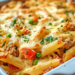 Comfort food holds a special place in our hearts, often evoking cherished memories of family gatherings, cozy evenings at home, and the warmth of shared meals. Among the myriad of comfort foods, pasta dishes stand out for their versatility, satisfying textures, and ability to bring people together around the dinner table. One such dish that embodies these qualities is Cheesy Tuna Pasta Delight. This delightful recipe marries the hearty goodness of pasta with the rich flavors of cheese and tuna, resulting in a meal that is not only delicious but also incredibly nourishing.