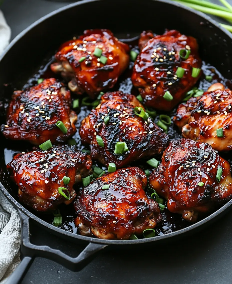 Spicy and Sweet Gochujang Chicken Thighs is a delightful fusion of robust flavors that showcases the vibrant and diverse palette of Korean cuisine. At the heart of this recipe lies Gochujang, a traditional Korean condiment known for its unique blend of heat, sweetness, and umami. This dish is not only a feast for the taste buds but also a feast for the eyes, featuring beautifully glazed chicken thighs that are both succulent and satisfying.