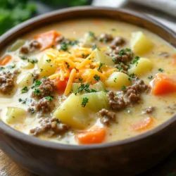 When the chill of winter sets in, there’s nothing quite like a warm bowl of soup to bring comfort and joy. Soup has long been a staple of cozy meals, providing not just warmth but also a sense of home and togetherness. There’s something inherently soothing about a steaming bowl filled with hearty ingredients, and that’s where the Crockpot Creamy Potato & Hamburger Soup shines. This dish embodies the essence of comfort food with its rich flavors and satisfying textures, making it a delightful choice for family dinners or meal prep.