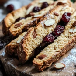 Welcome to the delightful world of biscotti, a classic Italian treat that has captured the hearts—and taste buds—of cookie lovers around the globe. Biscotti, meaning "twice-baked" in Italian, are known for their crunchy texture and ability to pair beautifully with coffee or tea. Today, we will explore the exquisitely flavorful Cherry Almond Biscotti, a perfect blend of sweet and nutty flavors that will elevate your coffee break to a new level of enjoyment.