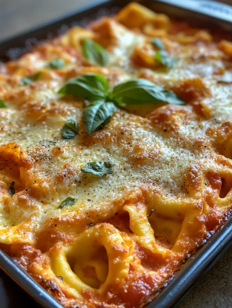 If you're on the lookout for a dish that perfectly embodies comfort food while being incredibly easy to prepare, look no further than Baked Tortellini Casserole. This delightful dish combines the rich flavors of cheese-filled tortellini with a savory marinara sauce, all baked to perfection under a layer of melted cheese. It’s the ideal family-friendly meal that promises to please even the pickiest of eaters.