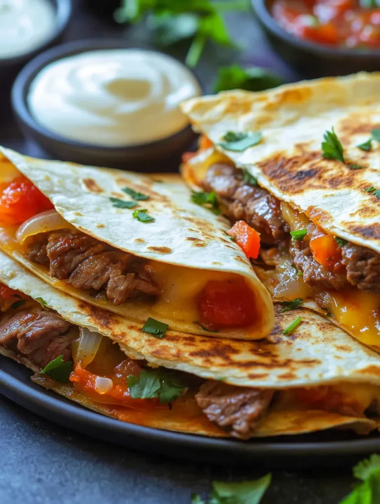 Quesadillas are a beloved staple in Mexican cuisine, known for their versatility and mouthwatering flavors. These delectable treats feature a crispy tortilla filled with a melty blend of cheese and a variety of fillings, making them perfect for any occasion—whether it's a casual weeknight dinner, a lively gathering with friends, or a convenient meal prep option for busy weekdays. The beauty of quesadillas lies not only in their simplicity but also in their ability to adapt to a wide range of tastes and preferences.
