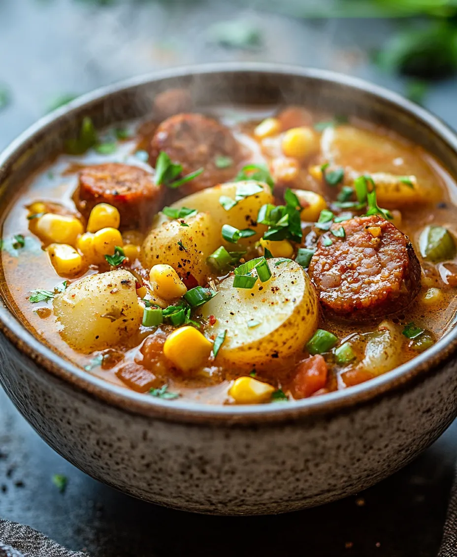 Cajun Potato Soup is a comforting dish that brings together the rich culinary traditions of Louisiana, where Cajun cuisine thrives with its bold flavors and hearty ingredients. This soup is a celebration of textures and tastes, featuring creamy potatoes, vibrant vegetables, and the smoky heat of Andouille sausage. Originating from the rustic kitchens of Acadian settlers, Cajun dishes are known for their robust flavors and are often a reflection of the local ingredients available. This particular soup stands out not only for its heartiness but also for its perfect balance of creaminess and spice, making it an irresistible choice for anyone looking to warm up on a chilly day.