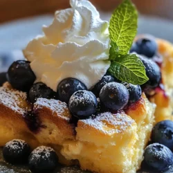 Discover the joy of breakfast with this Blueberry Bliss French Toast Casserole, a delightful twist on a classic dish that combines the sweetness of fresh blueberries with the rich, custardy goodness of challah or brioche bread. This easy-to-make casserole is perfect for brunches, holiday gatherings, or even a cozy family breakfast. Imagine waking up on a Sunday morning, the aroma of baked goods filling your kitchen, and a dish that requires minimal effort but delivers maximum satisfaction. With its make-ahead capabilities, you can enjoy a stress-free morning while treating your loved ones to something truly special.