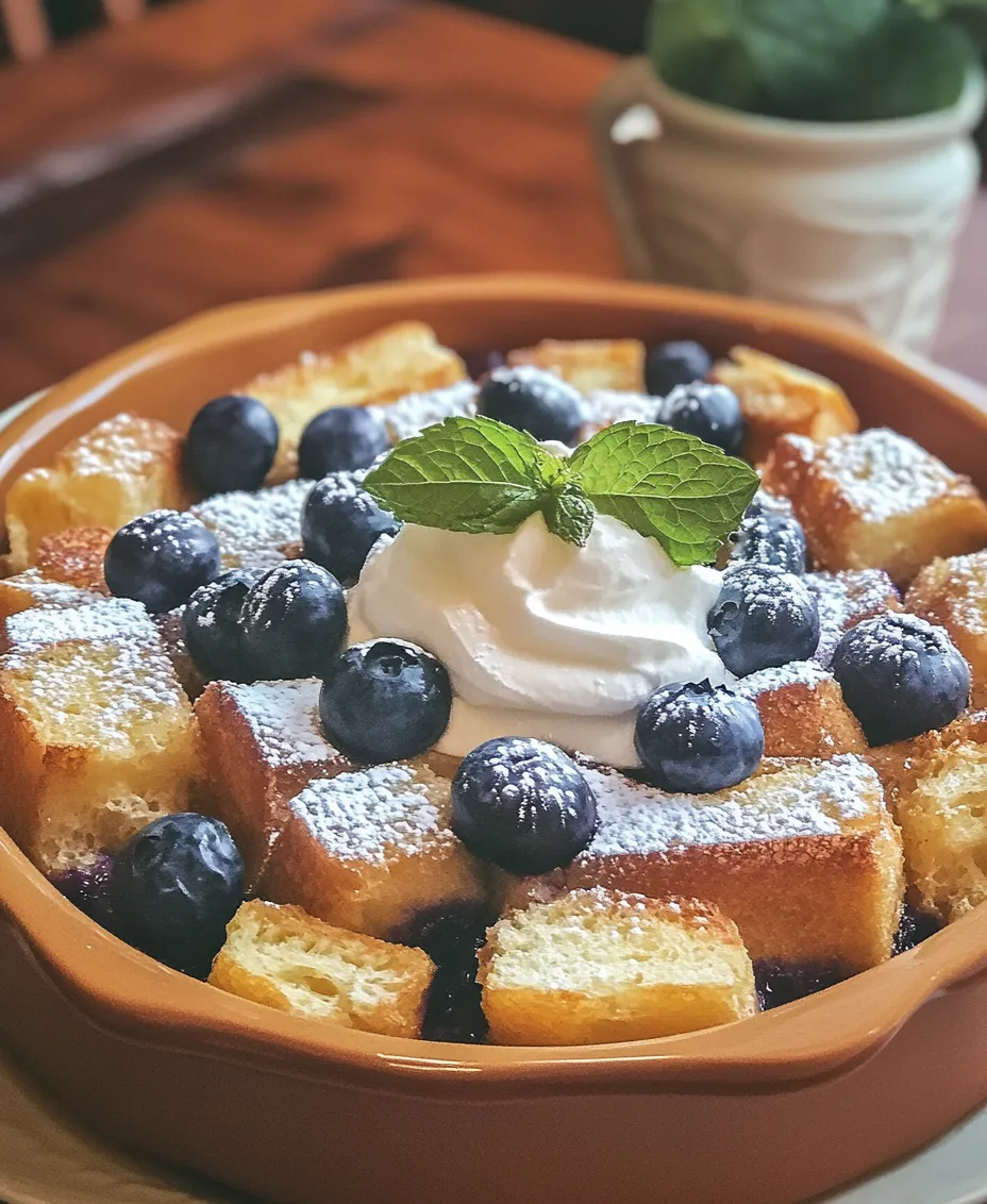Discover the joy of breakfast with this Blueberry Bliss French Toast Casserole, a delightful twist on a classic dish that combines the sweetness of fresh blueberries with the rich, custardy goodness of challah or brioche bread. This easy-to-make casserole is perfect for brunches, holiday gatherings, or even a cozy family breakfast. Imagine waking up on a Sunday morning, the aroma of baked goods filling your kitchen, and a dish that requires minimal effort but delivers maximum satisfaction. With its make-ahead capabilities, you can enjoy a stress-free morning while treating your loved ones to something truly special.