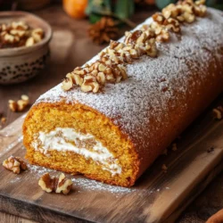 A Pumpkin Roll is a delightful dessert that features a light and moist pumpkin cake, rolled up with a rich and creamy filling, typically made from cream cheese. Originating from the classic Swiss roll, this dessert has been embraced by various cultures, evolving into a staple of autumnal celebrations. The combination of pumpkin and warm spices such as cinnamon, nutmeg, and cloves creates a flavor profile that is both comforting and nostalgic, evoking memories of family gatherings and festive occasions.