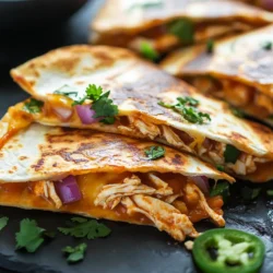 Welcome to a culinary adventure that marries the smoky, tangy flavors of barbecue with the cheesy, comforting appeal of Mexican quesadillas. Spicy BBQ Chicken Quesadillas are not just a meal; they are a delightful fusion that tantalizes your taste buds while providing a satisfying, hearty option for any occasion. Whether you are hosting a casual gathering with friends or simply looking for a quick weeknight dinner solution, this recipe promises to deliver on flavor and ease.
