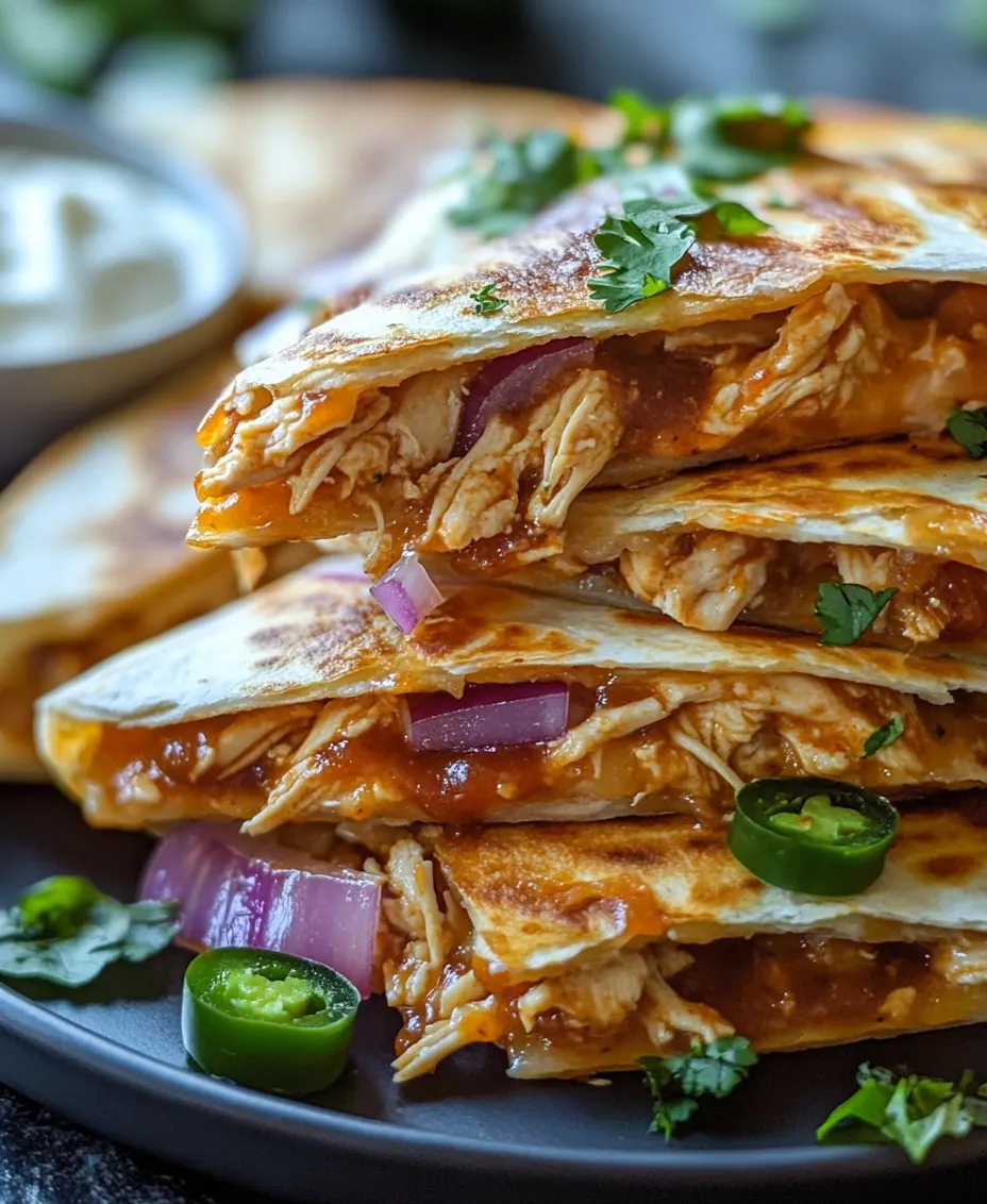 Welcome to a culinary adventure that marries the smoky, tangy flavors of barbecue with the cheesy, comforting appeal of Mexican quesadillas. Spicy BBQ Chicken Quesadillas are not just a meal; they are a delightful fusion that tantalizes your taste buds while providing a satisfying, hearty option for any occasion. Whether you are hosting a casual gathering with friends or simply looking for a quick weeknight dinner solution, this recipe promises to deliver on flavor and ease.
