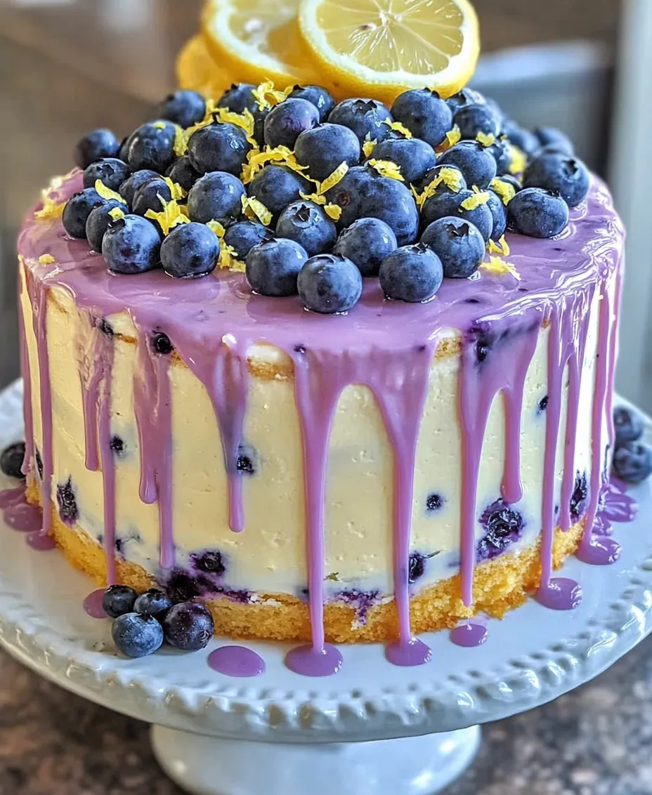 Imagine a warm summer day, the sun shining brightly, and a gentle breeze rustling through the trees. What could be more delightful than a slice of Lemon Blueberry Cheesecake Cake? This exquisite dessert is a harmonious blend of light, fluffy lemon cake and a rich, creamy cheesecake layer, all topped with a luscious lemon curd and adorned with fresh blueberries. Each bite is a celebration of vibrant flavors, where the tartness of lemon meets the sweetness of blueberries, creating a refreshing treat that perfectly captures the essence of summer.