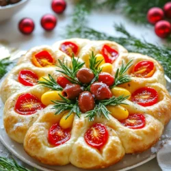 As the holiday season approaches, many of us start to think about the special dishes that can bring family and friends together. Focaccia bread, a beloved Italian staple, has a unique charm that makes it perfect for festive gatherings. Known for its soft, airy texture and appealing golden crust, focaccia serves as an excellent accompaniment to various meals, from hearty soups to savory spreads. This year, why not elevate your Christmas table with a stunning twist on this classic bread? Introducing the Christmas Poinsettia Focaccia Bread—a delightful, visually striking dish that embodies the spirit of the season.