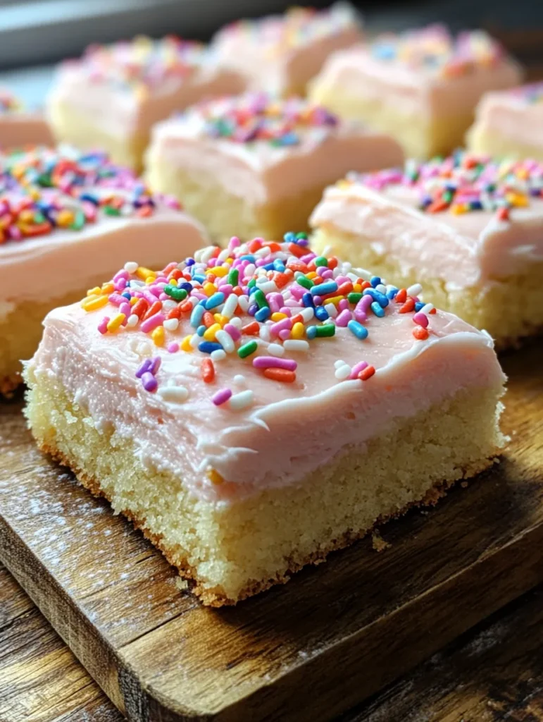 There's something undeniably delightful about sugar cookie bars. These treats encapsulate the classic charm of traditional sugar cookies but in a convenient, easy-to-share format. Imagine biting into a soft, chewy bar, its sweetness perfectly balanced by a creamy frosting. Whether you’re celebrating a birthday, holiday, or just indulging in a casual treat, these frosted sugar cookie bars are sure to bring smiles to faces of all ages.