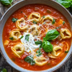 When the weather turns chilly or life feels a bit overwhelming, few things bring comfort quite like a warm bowl of soup. Among the myriad of soup recipes out there, Parmesan Tomato Tortellini Soup stands out as a delightful option that combines the heartiness of fresh tortellini with the vibrant essence of tomatoes and aromatic herbs. This dish is a beautiful amalgamation of flavors and textures that is not only easy to prepare but also perfect for cozy dinners, family gatherings, or a quick lunch.