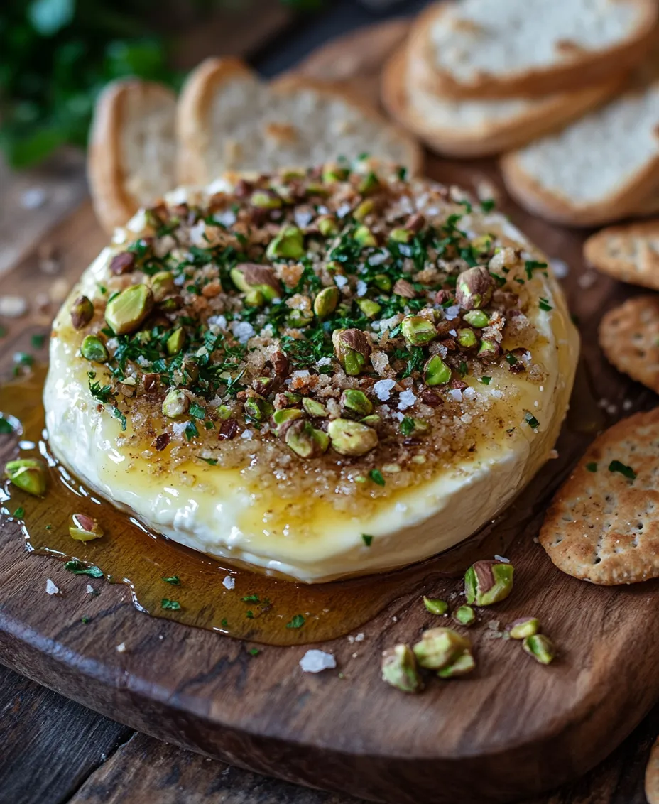 Baked Brie has emerged as a beloved appetizer, captivating cheese enthusiasts and gourmet food lovers alike. This warm, gooey cheese delicacy transforms any gathering into an elegant affair, whether it’s a holiday party, a cozy dinner with friends, or a festive celebration. The traditional approach to baked Brie often involves a simple topping of fruit preserves or nuts, but today, we’re elevating this classic dish to new heights with a unique twist: Pistachio-Crusted Brie Rounds.