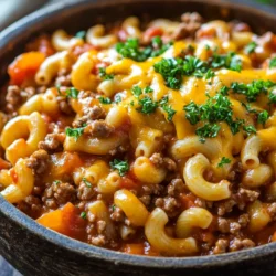 In the realm of comfort food, few dishes resonate as profoundly as American Goulash. This hearty meal, often associated with nostalgic family dinners, combines the flavors of seasoned ground meat, macaroni, and a rich tomato-based sauce. American Goulash isn’t just a meal; it’s a warm embrace on a cold evening, a dish that brings families together around the table. What sets this recipe apart is its simplicity and the convenience of a one-pot preparation, allowing for easy cooking and minimal cleanup. In today's fast-paced world, where time is often of the essence, this dish offers a perfect solution for busy families looking for a satisfying meal without the fuss.