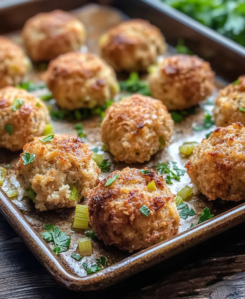 In the realm of comfort food, few dishes evoke the same warmth and nostalgia as stuffing. Traditionally associated with festive meals, particularly Thanksgiving, stuffing has a special place in many hearts and homes. While classic stuffing is often cooked inside the cavity of a turkey, today, we're introducing a delightful twist with our easy stuffing balls recipe. These stuffing balls are perfectly crispy on the outside and fluffy on the inside, making them an ideal side dish for any occasion, whether it be a holiday feast or a weeknight dinner.