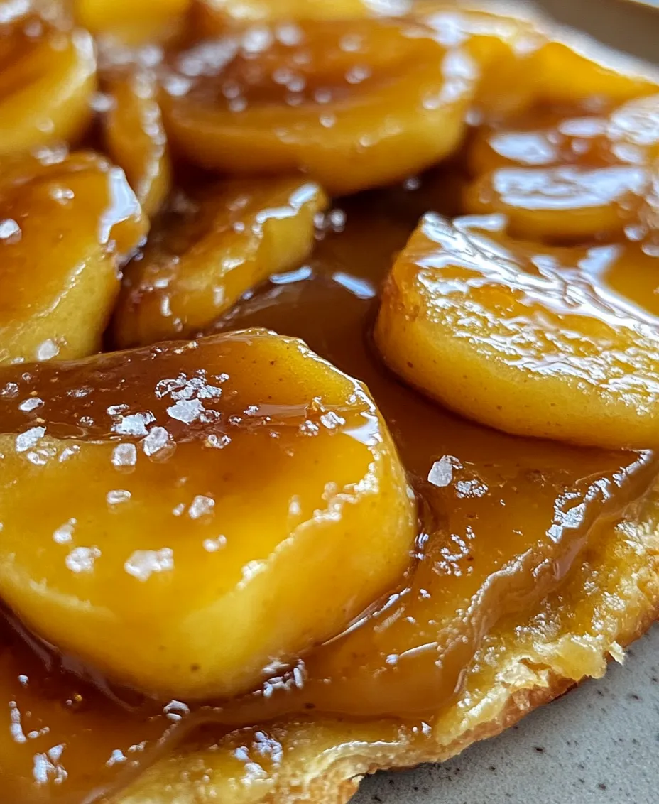 When it comes to decadent desserts that tantalize the taste buds and leave a lasting impression, few dishes can rival the allure of <strong>Caramel Apple Tarte Tatin</strong>. Originating from the heart of France, this upside-down tart has garnered admiration for its rich flavors and stunning presentation. Traditionally made with caramelized apples nestled beneath a golden, flaky pastry, Tarte Tatin has become a beloved classic not just in French cuisine, but around the globe.” /></p>
</p>
<p><strong>Serving Suggestions</strong></p>
</p>
<p>Caramel Apple Tarte Tatin is not just a treat for the palate; it’s also a feast for the eyes. To elevate your dessert experience, consider these serving suggestions that will delight your guests and make a lasting impression.</p>
</p>
<p>1. <strong>Classic Pairings</strong>: This tart shines when accompanied by a scoop of creamy vanilla ice cream or a dollop of freshly whipped cream. The cold creaminess of the ice cream perfectly balances the warm, caramelized apples, creating a delightful contrast in temperature and texture. For a sophisticated twist, consider drizzling a little salted caramel sauce over the ice cream.</p>
</p>
<p>2. <strong>Garnishing for Presentation</strong>: To impress your guests, garnish your Caramel Apple Tarte Tatin with a sprinkle of chopped nuts, such as pecans or walnuts, which will add a pleasing crunch and enhance the nutty notes of the caramel. A few sprigs of fresh mint can also provide a pop of color and freshness, making the dish visually appealing.</p>
</p>
<p>3. <strong>Versatile Occasions</strong>: This dessert is incredibly versatile and can fit seamlessly into various occasions. Whether you’re hosting a casual family dinner, celebrating a birthday, or enjoying a holiday feast, Caramel Apple Tarte Tatin is a crowd-pleaser. Its rustic charm makes it suitable for both formal gatherings and laid-back get-togethers. You can even serve it at a brunch event, accompanied by coffee or mimosas.</p>
</p>
<p>4. <strong>Serving Temperature</strong>: For the best experience, serve your tart warm from the oven. If it’s been sitting out, a quick 5-10 minute reheat in the oven can rejuvenate its flavors. The warmth will enhance the aroma and make the caramel sauce even more luscious.</p>
</p>
<p><strong>Flavor Profile and Texture</strong></p>
</p>
<p>The beauty of Caramel Apple Tarte Tatin lies in its harmonious flavor profile and contrasting textures. This dessert is a delightful interplay of sweet, tart, and buttery flavors that create a unique taste experience.</p>
</p>
<p>– <strong>Sweet and Tart Balance</strong>: The natural sweetness of the caramel beautifully complements the tartness of the apples. As the apples cook, they release juices that mingle with the caramel, resulting in a rich, syrupy sauce that enhances the overall flavor. The choice of apples plays a significant role here; varieties like Granny Smith provide a sharper tartness, while Honeycrisp offers a sweeter, more balanced flavor.</p>
</p>
<p>– <strong>Textural Contrast</strong>: The flaky pastry layer forms a delicate base that contrasts with the soft, tender apples. When baked, the pastry puffs up and becomes golden brown, creating a satisfying crunch. As you slice into the tart, the layers reveal their delicious secrets: the crispy crust gives way to the warm, caramel-soaked apples, creating a delightful mouthfeel that is both comforting and indulgent.</p>
</p>
<p><strong>Culinary Variations</strong></p>
</p>
<p>While the traditional Caramel Apple Tarte Tatin is a classic, there are many creative variations to explore, allowing you to customize this dessert to your taste.</p>
</p>
<p>1. <strong>Apple Varieties</strong>: Experimenting with different apple varieties can yield exciting results. For instance, using a combination of tart apples like Granny Smith and sweeter options like Fuji or Gala can create a more complex flavor. Each apple variety contributes its unique sweetness and tartness, enhancing the overall experience.</p>
</p>
<p>2. <strong>Spice It Up</strong>: Consider adding additional spices to the caramel as it cooks. A pinch of nutmeg or ginger can impart warmth and depth, making the dessert even more comforting. Cinnamon is another favorite that pairs beautifully with apples, bringing a familiar warmth that evokes nostalgia.</p>
</p>
<p>3. <strong>Alternative Toppings</strong>: While vanilla ice cream is a classic choice, you can explore other toppings. A dollop of crème fraîche adds a tangy creaminess, while a sprinkle of toasted coconut can introduce a tropical twist. For a festive touch, you might add a drizzle of spiced maple syrup or a scattering of candied pecans.</p>
</p>
<p>4. <strong>Seasonal Fruits</strong>: Beyond apples, consider using other fruits for a different take on the tart. Pears, for instance, can be caramelized in a similar fashion, creating a deliciously different dessert. You could also mix apples with cranberries for a delightful holiday-inspired version.</p>
</p>
<p><strong>Nutritional Information</strong></p>
</p>
<p>Understanding the nutritional content of your dessert can help you enjoy it responsibly. A typical serving of Caramel Apple Tarte Tatin contains approximately:</p>
</p>
<p>– <strong>Calories</strong>: 350-400 calories per slice (depending on portion size and toppings)</p>
<p>– <strong>Fat</strong>: 20g, with a mix of saturated and unsaturated fats</p>
<p>– <strong>Carbohydrates</strong>: 45g, largely from the sugar and apples</p>
<p>– <strong>Protein</strong>: 2g, primarily from the pastry</p>
</p>
<p>It’s important to keep portion control in mind when indulging in desserts like this one. While it’s okay to treat yourself, enjoying a smaller slice can help you savor the flavors without overindulging.</p>
</p>
<p>This recipe can fit into a balanced diet when enjoyed in moderation. The apples provide dietary fiber and essential vitamins, while the caramel and pastry deliver a rich flavor experience. Pairing it with a source of protein or healthy fats, like a scoop of Greek yogurt, can also help balance the meal.</p>
</p>
<p><strong>Conclusion</strong></p>
</p>
<p>The Caramel Apple Tarte Tatin is more than just a dessert; it’s an experience that captures the essence of home cooking and the joy of sharing delicious food with loved ones. Its rich flavors, contrasting textures, and elegant presentation make it a standout choice for any occasion, whether you’re a novice baker or a seasoned chef.</p>
</p>
<p>As you embark on making this delightful tart, allow yourself to enjoy the process of creating something truly special. The aroma of caramelized apples filling your kitchen will not only tantalize your taste buds but also evoke a sense of warmth and nostalgia.</p>
</p>
<p>We encourage you to try this recipe and experience its deliciousness firsthand. Whether you choose to stick to the classic version or explore the culinary variations, the Caramel Apple Tarte Tatin promises to bring joy to your table and create cherished memories. So gather your ingredients, invite friends or family, and enjoy the delightful experience of creating and sharing homemade desserts.</p>
</div>