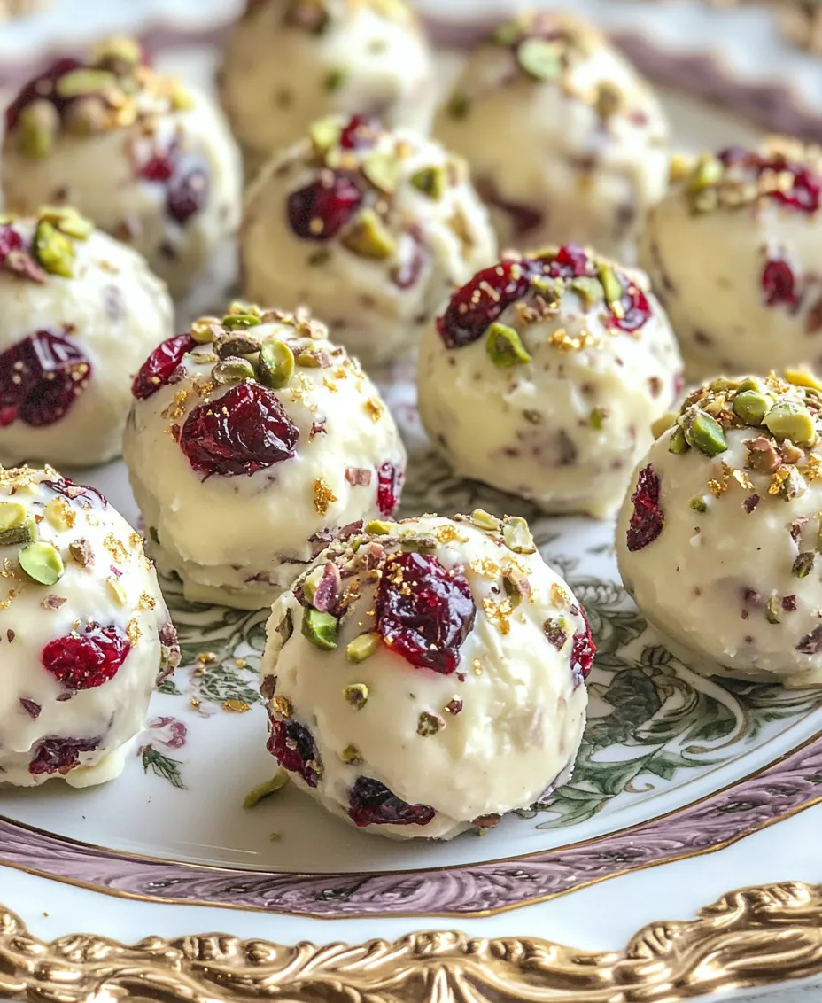 Imagine a delicate confection that combines the tartness of cranberries, the nuttiness of pistachios, and the creamy sweetness of white chocolate. Welcome to the world of Cranberry Pistachio White Chocolate Truffles! These delightful treats are not just a feast for the taste buds; they also offer a visual appeal, making them a perfect indulgence for any occasion. Whether you are planning a festive holiday gathering, celebrating a special milestone, or simply looking to impress friends with your culinary prowess, these truffles are sure to elevate the experience.