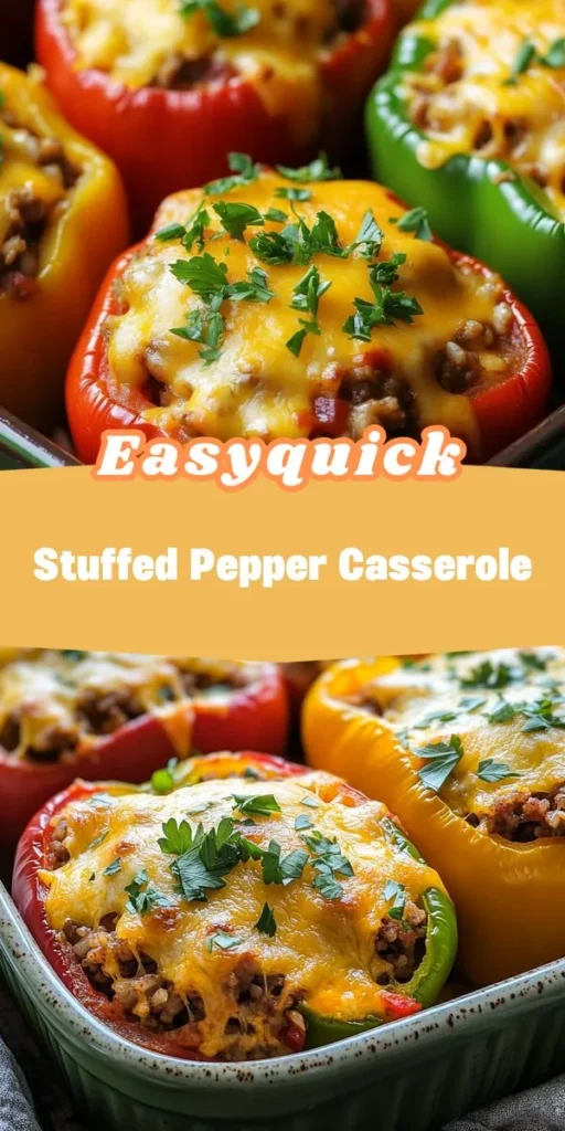 Looking for quick meal prep ideas that wont compromise on nutrition? This Stuffed Pepper Casserole Delight is a fantastic option for healthy lunch ideas that are both filling and flavorful. Perfect for batch cooking, it combines lean protein, vibrant veggies, and wholesome grains, making it a great choice for busy weeks. HealthyEating MealPrep QuickMeals Casserole HealthyLunch Nutrition afterka