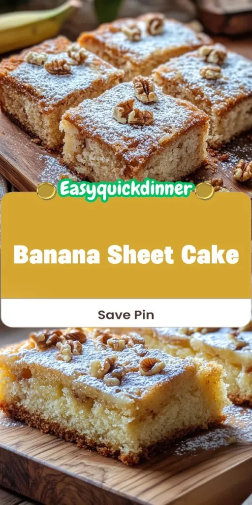 Looking for a quick yet delicious treat to impress your guests this season? Try this simple 30-minute dessert with our easy banana sheet cake recipe that captures the essence of comfort and nostalgia. Perfect for family gatherings or a cozy evening at home, this cake is sure to be a crowd-pleaser. Don’t forget to save a slice for afterka! BananaSheetCake 30MinuteDessert BakingLove SimpleRecipe DessertIdeas HomeBaking ComfortFood