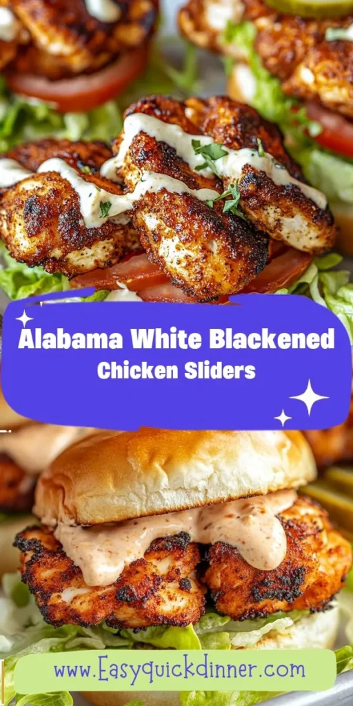 Elevate your meal prep for work with these protein-packed Alabama White Blackened Chicken Sliders! With juicy, seasoned chicken paired with a creamy Alabama white sauce, these sliders bring bold flavors that are sure to satisfy. Perfect for a quick lunch or a tasty dinner option, these sliders will keep you energized throughout your busy day. Afterka your lunch game with this delicious recipe! MealPrep ProteinPacked HealthyLunch BlackenedChicken SouthernCuisine AlabamaWhiteSauce LunchIdeas