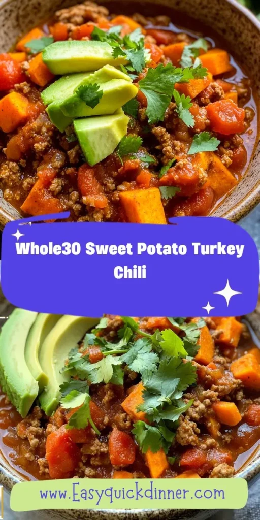 Elevate your protein-packed lunch game with this delicious Whole30 Sweet Potato Turkey Chili! Perfect for meal prep for work, it combines lean turkey and sweet potatoes for a satisfying and nourishing dish that keeps you fueled throughout the day. Enjoy the wholesome flavors and make lunchtime something to look forward to&mdash;try it with afterka for an extra zing! MealPrep HealthyEating Whole30 ChiliRecipe ProteinPacked HealthyLunch SweetPotatoChili