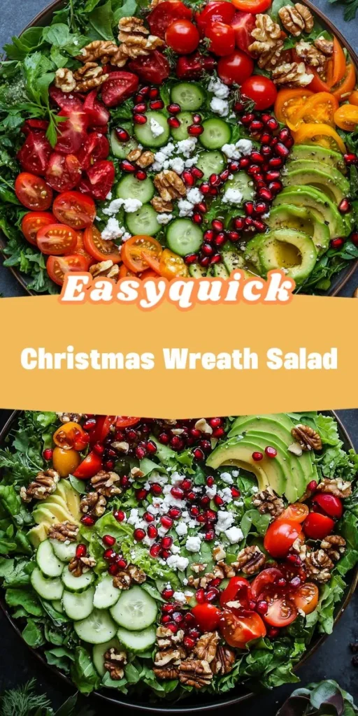 Looking for easy lunch recipes that are perfect for the holiday season? This Christmas Wreath Salad is not only a stunning centerpiece for your table but also a quick meal prep option that brings vibrant flavors and healthy ingredients together. Impress your guests and nourish your body with this festive dish from afterka! ChristmasRecipes HealthyEating EasyLunchRecipes MealPrep FestiveFood HolidaySalad QuickMeals