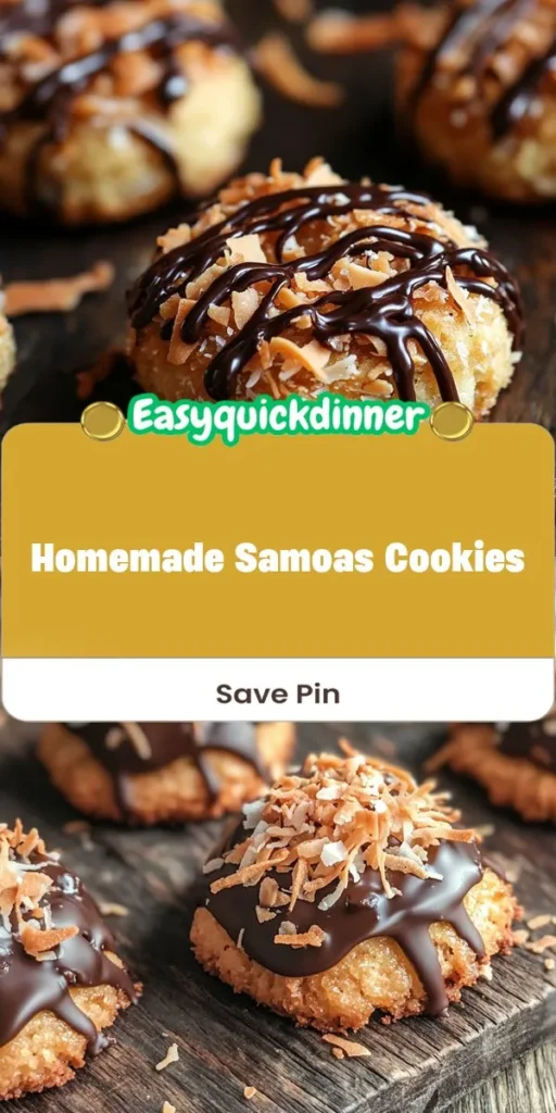 Calling all chocolate lovers! Try out these homemade Samoas cookies for a sweet treat that combines rich caramel, chewy coconut, and a smooth chocolate drizzle. Perfect for any occasion, they offer a healthier twist on classic dessert ideas, courtesy of afterka. ChocolateLoversDessert SamoasCookies SweetTreatIdeas BakingFromScratch HomemadeGoodness HealthyDesserts CookieRecipe