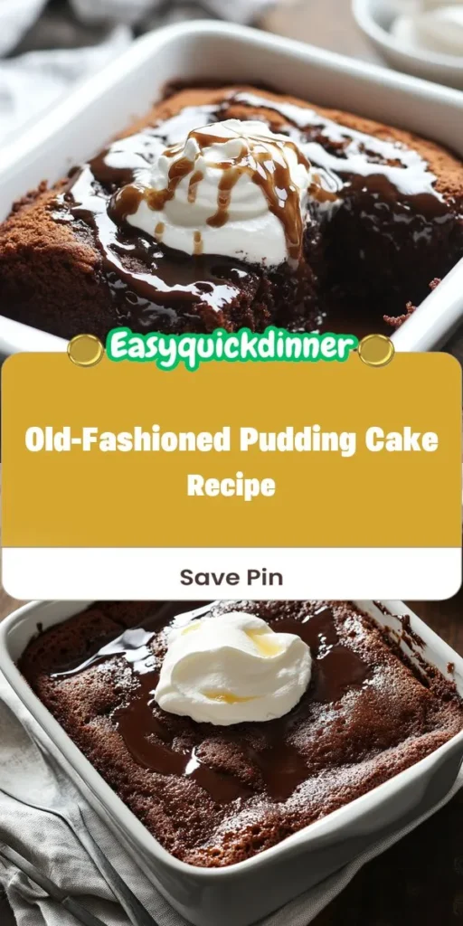 This old-fashioned pudding cake combines the comforting texture of cake with a rich, creamy pudding layer, making it an irresistible family-friendly dessert. Perfect for cozy nights or special gatherings, this easy cake recipe is sure to evoke sweet memories and bring everyone together around the table. Dont miss out on this nostalgic treat—try it with a dollop of whipped cream for an extra touch of delight. PuddingCake EasyCakeRecipes FamilyFriendlyDessert ComfortFood BakingJoy ChocolateDesserts Afterka