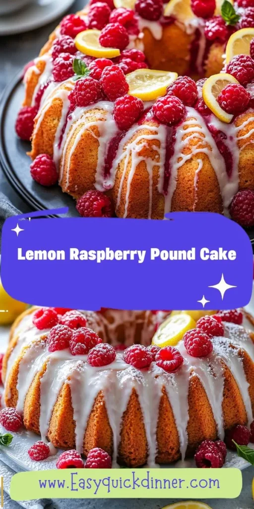 No-bake dessert lovers, meet your new go-to treat for every occasion! This Lemon Raspberry Pound Cake Delight not only captures the essence of summer with its refreshing flavors but also showcases a perfect balance of sweetness and tartness that will thrill any chocolate lovers dessert enthusiast. Try it for your next gathering and impress your guests! NoBakeDessert ChocolateLoversDessert LemonRaspberry SummerTreats BakingJoy Afterka DessertGoals